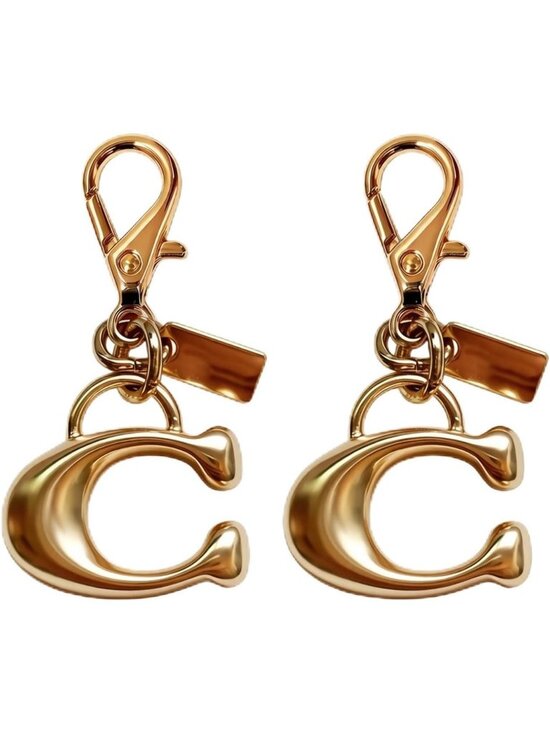 Handbags - Sbredit Women's Golden 2 Piece Bag Charm For Handbags Purse Accessories
